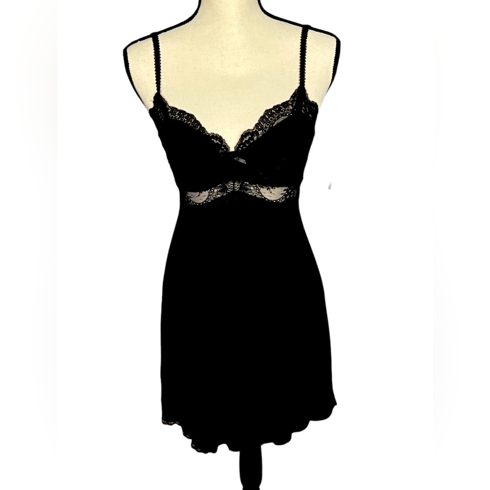 INC Black Lace Chemise -Size XS -NWT
